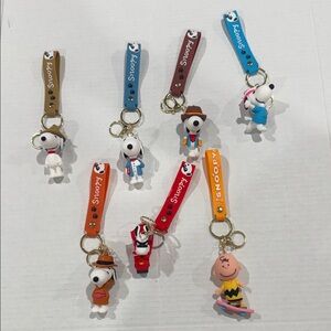 Peanuts Snoopy and Friends Keychain Brown, Red, Blue, and more. (Pick 1)